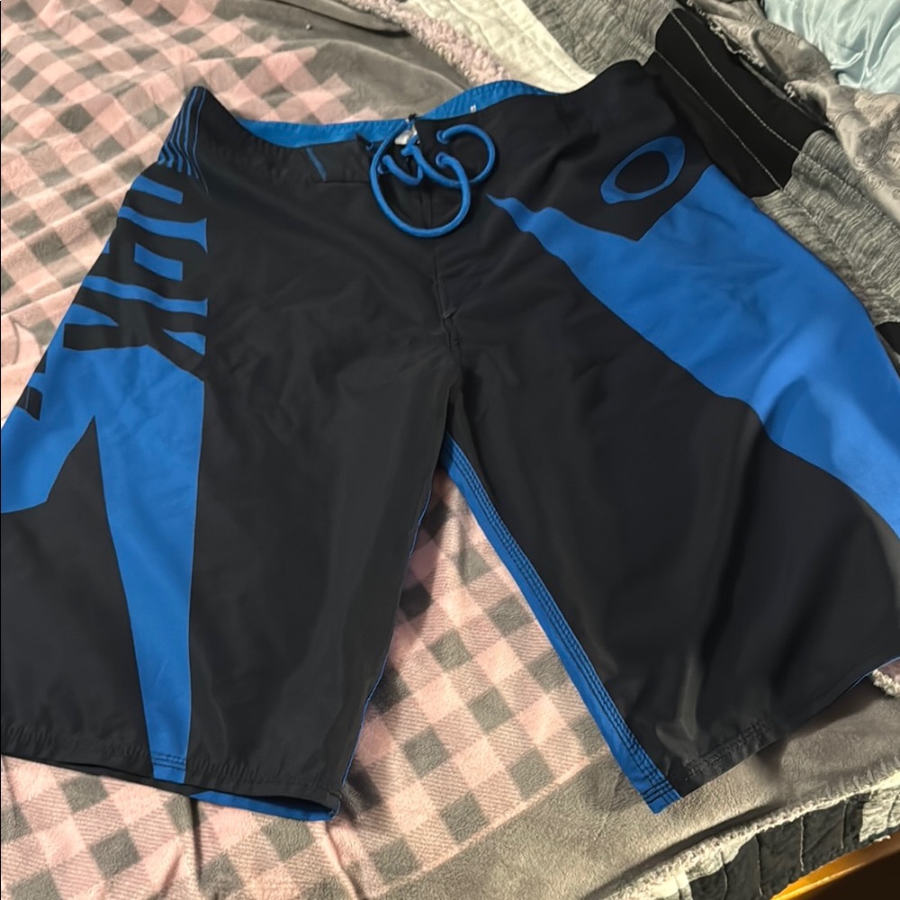 Oakley Blue and Black Board Shorts